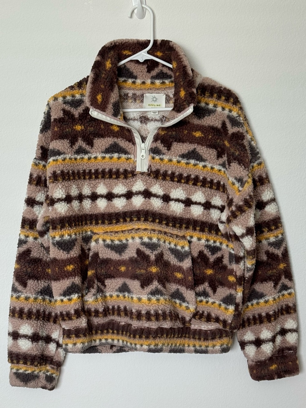 Aerie Offline Cozy Quarter Zip Sherpa